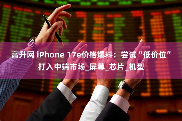 高升网 iPhone 17e价格爆料：尝试“低价位”打入中端市场_屏幕_芯片_机型